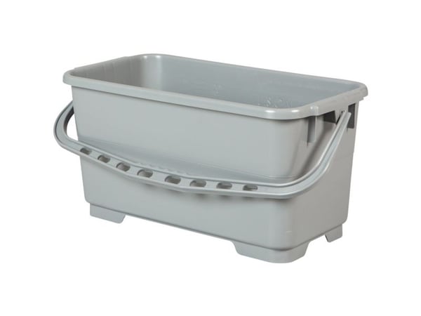 Moppboks, Tina Trolleys, 560x270x250mm, grå, plast, med grått håndtak