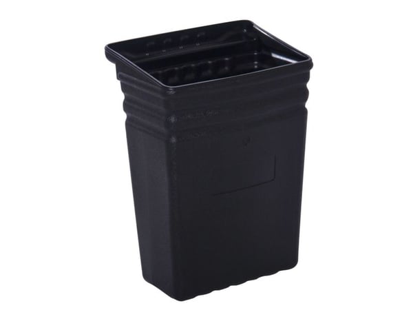 Förvaringshink Tina Trolleys 350x240x470 mm sort fiberplast (med handtag för montering på vagn)