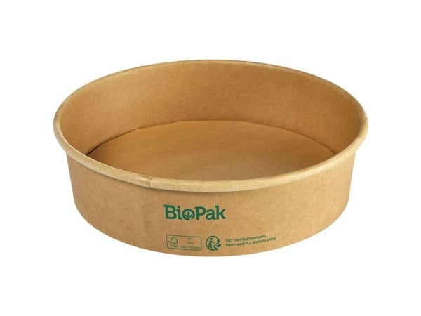Skål, Duni, 900 ml, brun, pap/PLA - (6 stk.)