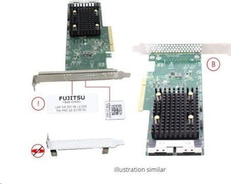 Fujitsu PRAID CP600i LP - Lagringsenhet (RAID) - 8 kanaler - SATA 6Gb/s / SAS 12Gb/s - Låg profil - RAID RAID 0, 1, 10 - PCIe 4.0 x8