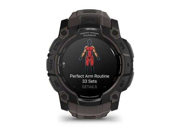 Garmin Instinct 3 AMOLED - 50 mm - svart fiberarmert polymer - Ja smartklokke med bånd - silikon - trekull - display 1.3" - 4 GB - Bluetooth, ANT+ ...