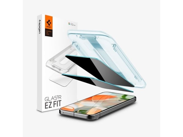 Spigen GLAS.tR EZ Fit, Google, Pixel 9 Pro XL, Ripebestandig, Sort, 2 stykker