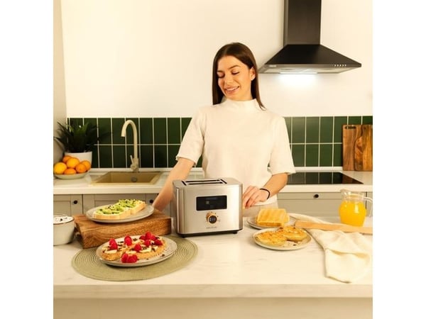 Cecotec 04843, 2 skiver, Rustfritt stål, Rotasjon, Berøringskontroll, 950 W