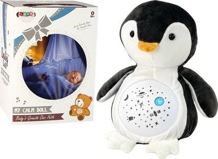 LeanToys kosedyr pingvin med sovelys, lyd, natt- og dagmodus