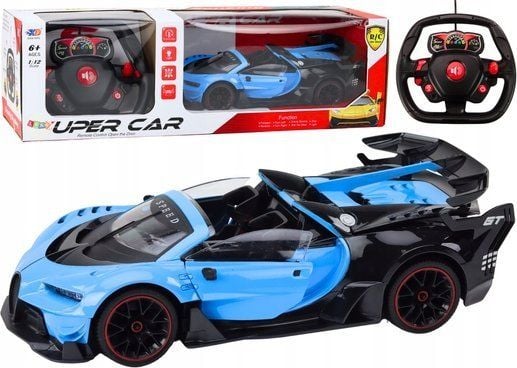 LeanToys RC urheiluauto 1:12 avattavat ovet sininen