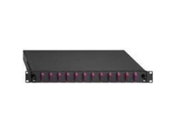 Rutenbeck fiberkabelboks SC Duplex MM X 24 - svart, akvamarin, RAL 9005 - 1U - 48.3 cm (19") (2280305240)