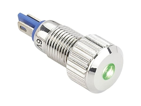 TRU COMPONENTS LED-signallampa grön 12 V/DC, 12 V/AC 15 mA 149485