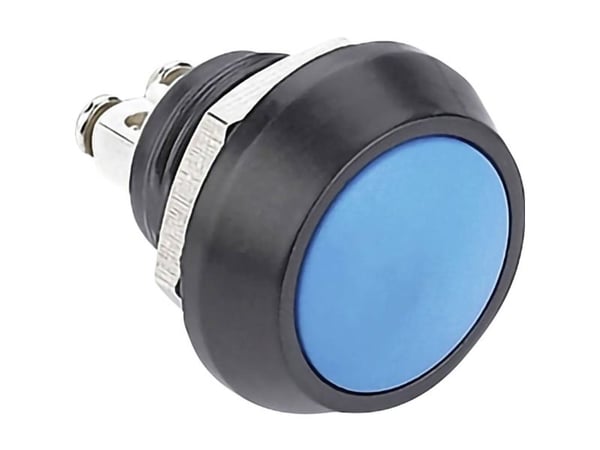 TRU COMPONENTS GQ12B-A, BL Kiinteä painike 48 V/DC 2 A 1 x Pois päältä/(Päälle) Kosketus IP65 1 kpl