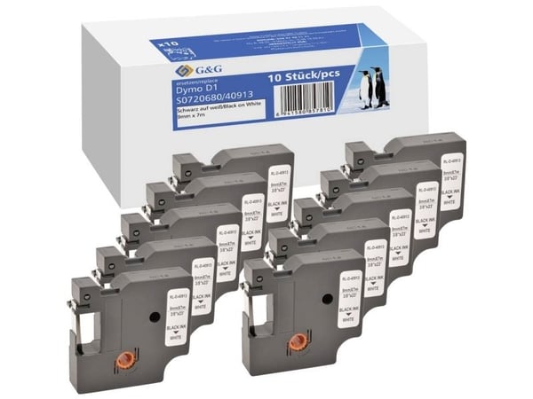 G&G tape 10 stk til DYMO D1 S0720680/40913