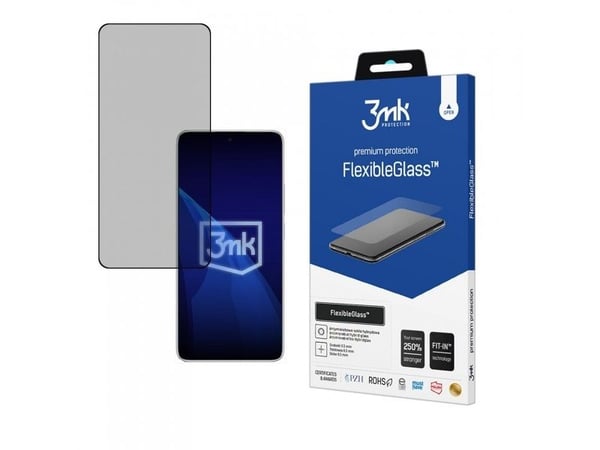 3MK FlexibleGlass, Redmi, Note 14 5G, Antibakteerinen, Iskunkestävä, Naarmuuntumisenkestävä, Putoamisenkestävä, 1 kpl