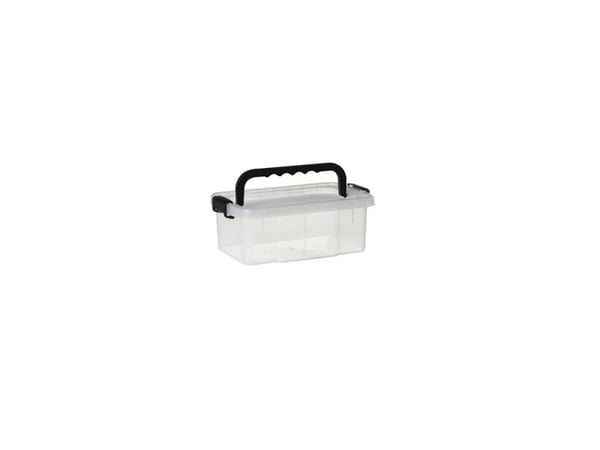 Plast team förvaringsbox UNO BOX 11,5 liter transparent PP med lock svarta (12340800) 1 st