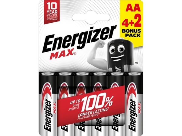 Energizer Max AA batteri Alkalisk-mangan 1,5 V 6 stk