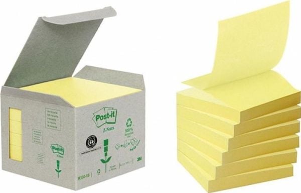 Post-it, Post-it, Environment, gul, 76 x76mm, pakke a 6 stk