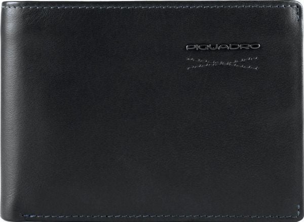 Piquadro Obidos, lær lommebok slim PU4823W110R, navy blue