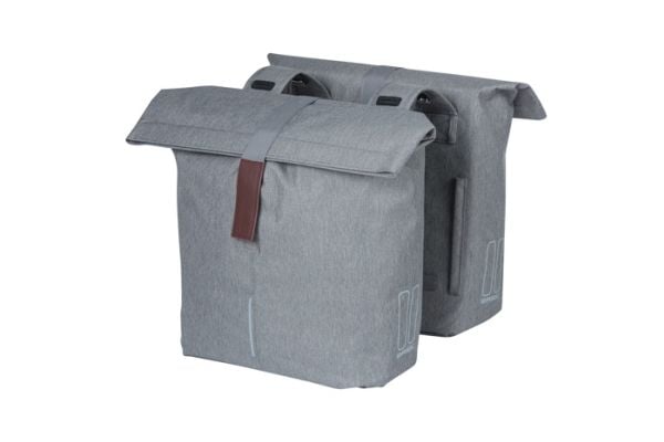 Basil City, Bakre, Sykkelveske, Polyester, Grå, 28 l, 10 kg