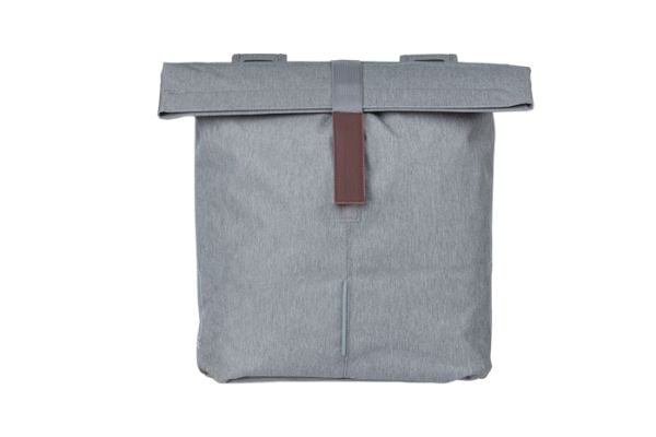 Basil City, Bakre, Sykkelveske, Polyester, Grå, 28 l, 10 kg