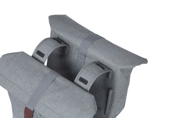 Basil City, Bakre, Sykkelveske, Polyester, Grå, 28 l, 10 kg