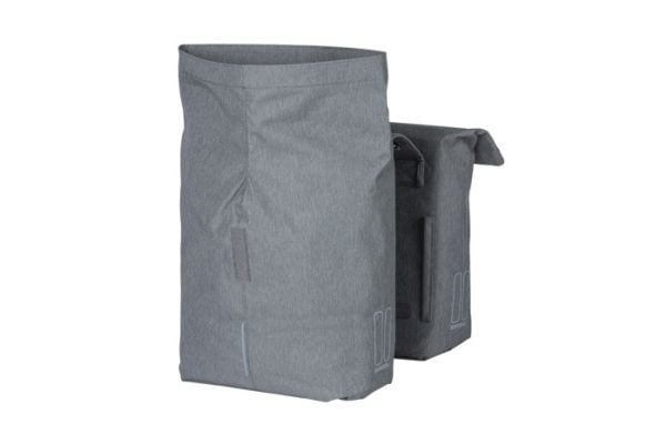 Basil City, Bakre, Sykkelveske, Polyester, Grå, 28 l, 10 kg