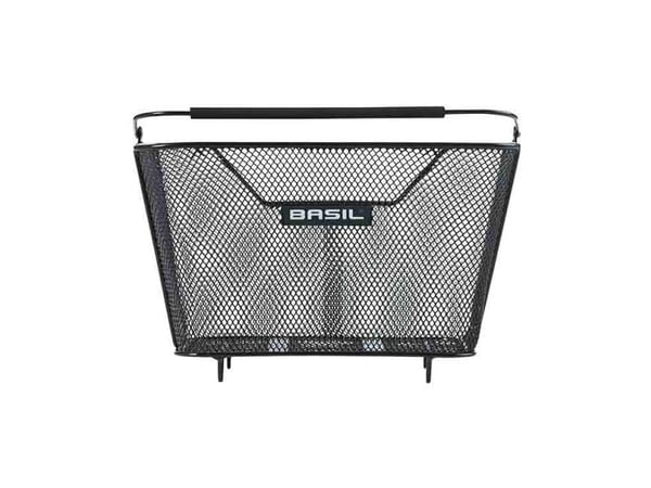 Basil Lesto, Bak, Sykkelkurv, Stål, Svart, 5 kg, 320 mm