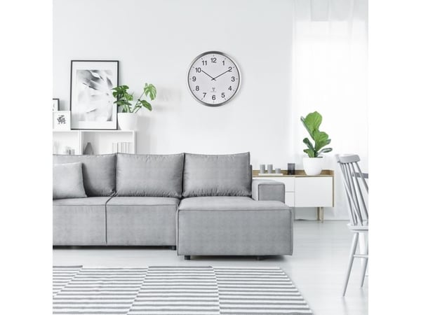 TFA-Dostmann 60.3548.02, Vegg, Analoge klokker, Rund, Hvit, Aluminium, Glass