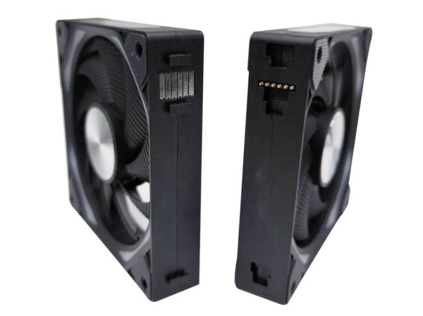 Azza GALAXY BLACK, Vifte, 12 cm, 500 RPM, 1980 RPM, Sort