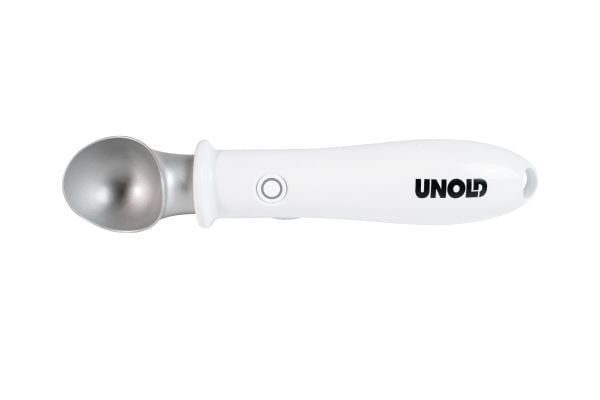Unold 488990, Kuleformende isskje, Plast, Rustfritt stål, Hvit, Opphengshull, 210 mm, 4 mm