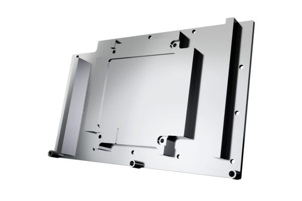 Alphacool Core, Bakplate, Aluminium, Kromfarget, Kopper, Sort, Kromfarget, 3-Pin JST, 1/4", 60 °C
