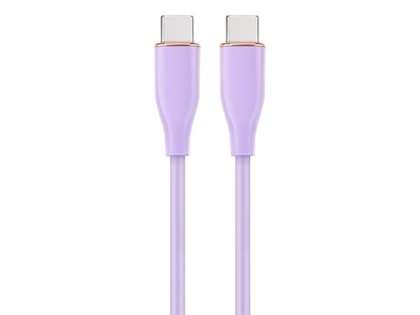 Cablexpert Premium - USB-kabel - USB-C (hann) til USB-C (hann) - USB 2.0 - 3 A - 1.5 m - formstøpt, Power Delivery-støtte, data & lading - fiolett