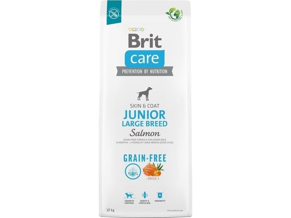Brit Care Dog Grain-free Junior Large Breed, Salmon, 12 kg