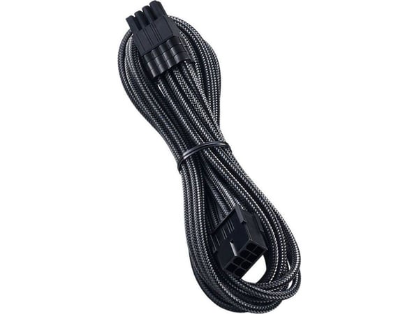 CableMod PRO ModMesh - Strømforlengelseskabel - 8-pins PCIe-strøm (hann) til 8-pins PCIe-strøm (hunn) - 45 cm - formstøpt - karbon