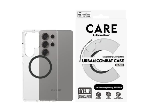 CARE by PanzerGlass Urban Combat - Baksidedeksel for mobiltelefon - polykarbonat, termoplast-polyuretan (TPU) - for Samsung Galaxy S25 Ultra