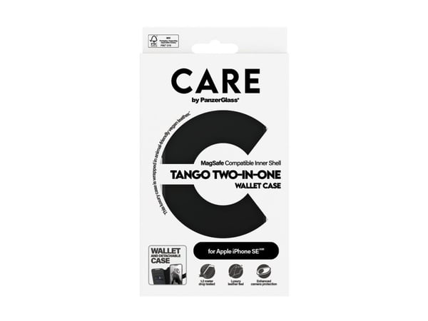 CARE by PanzerGlass Tango - Lommebok for mobiltelefon - to-i-én - polykarbonat, polyuretan - for Apple iPhone 16e