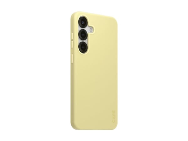 CARE by PanzerGlass - Bakdeksel til mobiltelefon - 100 % resirkulert polykarbonat, 60 % resirkulert silikon - chardonnay - for Samsung Galaxy S25+