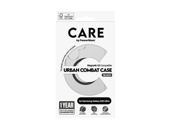 CARE by PanzerGlass Urban Combat - Baksidedeksel for mobiltelefon - polykarbonat, termoplast-polyuretan (TPU) - for Samsung Galaxy S25 Ultra