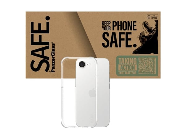 SAFE. by PanzerGlass - Baksidedeksel for mobiltelefon - termoplast-polyuretan (TPU) - for Apple iPhone 16e