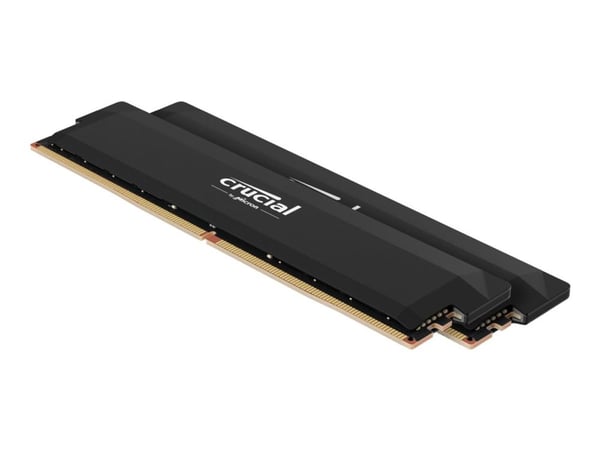 Crucial Pro OC - DDR5 - sett - 64 GB: 2 x 32 GB - DIMM 288-pin - 3000 MHz / PC5-48000 - CL40 - 1.35 V - ikke-bufret - on-die ECC - svart