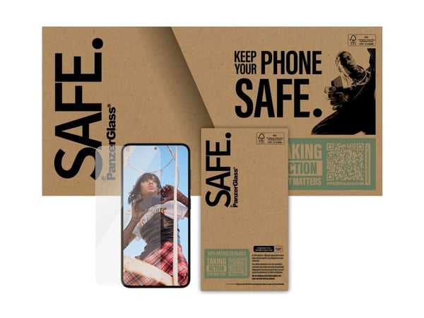PanzerGlass SAFE. av ® Skjermbeskyttelse Samsung Galaxy S 2025 | Ultravid passform