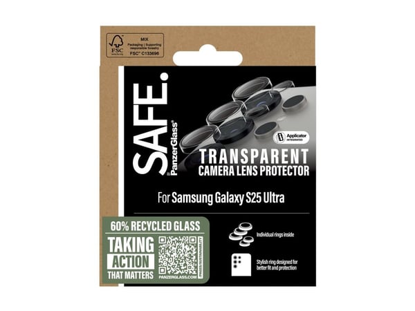 PanzerGlass SAFE. by ® Kameralinsebeskytter Gjennomsiktig Samsung Galaxy S 2025 Ultra