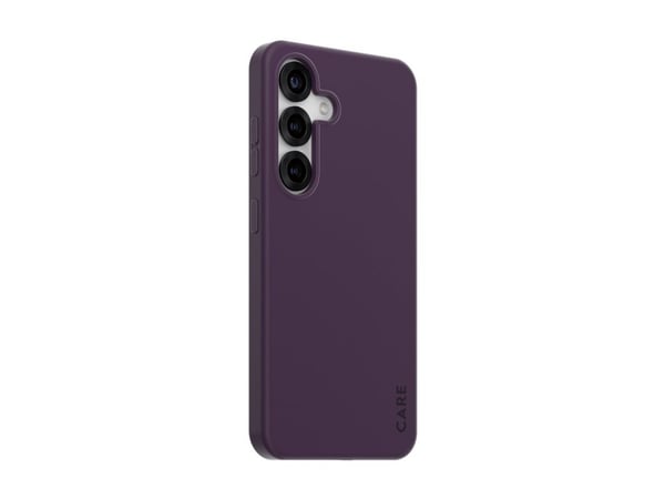 CARE by PanzerGlass - Bakdeksel til mobiltelefon - Qi - 100 % resirkulert polykarbonat - plomme lilla - for Samsung Galaxy S25