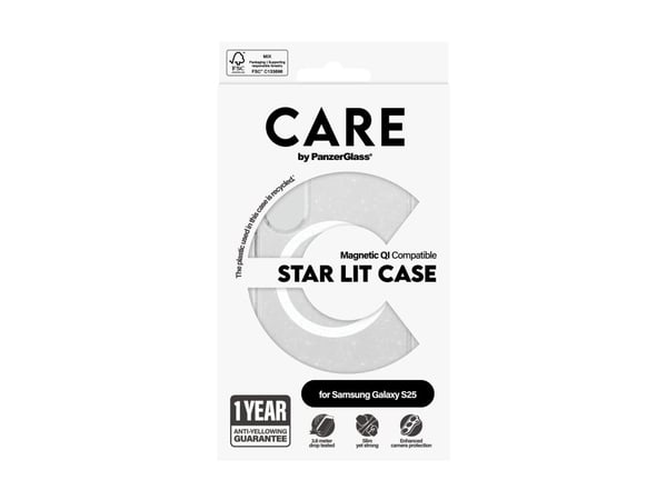 CARE by PanzerGlass Urban Combat - Baksidedeksel for mobiltelefon - termoplast-polyuretan (TPU), polykarbonat - hvit, stjernebelyst - for Samsung G...