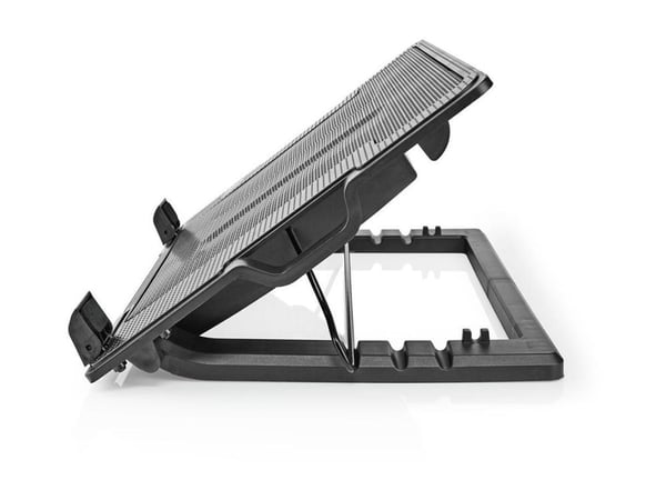 Nedis NBCR200BK - Notebookvifte - med 2-porters USB-hub - 18" - 140 mm - svart