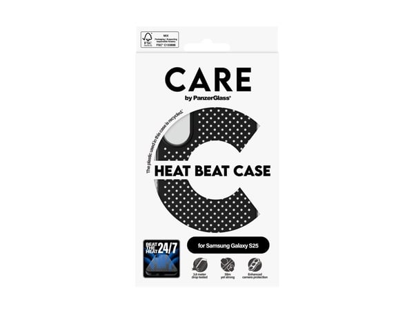 CARE by PanzerGlass Heat Beat - Bakdeksel til mobiltelefon - 100 % resirkulert polykarbonat, 100 % resirkulert termoplastisk polyuretan (TPU) - for...