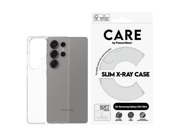 CARE by PanzerGlass X-Ray - Baksidedeksel for mobiltelefon - myk basis - 100 % resirkulert termoplastisk polyuretan (TPU) - gjennomsiktig - for Sam...