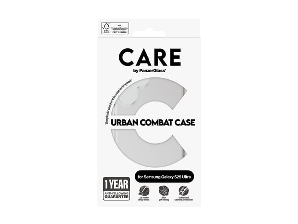 CARE by PanzerGlass Urban Combat - Baksidedeksel for mobiltelefon - polykarbonat, termoplast-polyuretan (TPU) - for Samsung Galaxy S25 Ultra