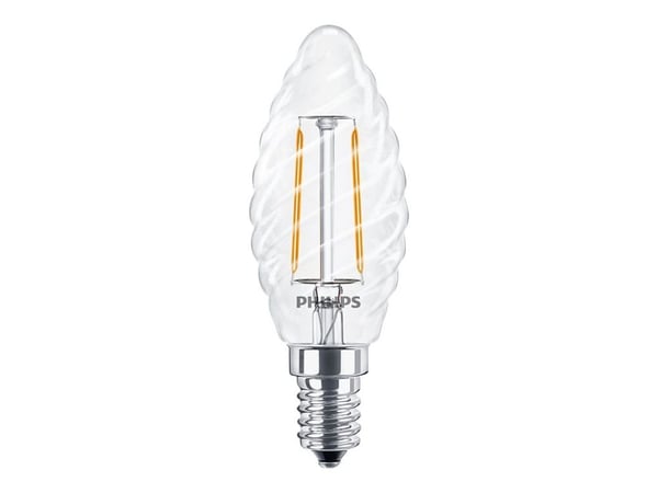 Philips CorePro - LED-filamentlyspære - form: ST35 - klar finish - E14 - 2 W (ekvivalent 25 W) - klasse E - varmt hvitt lys - 2700 K