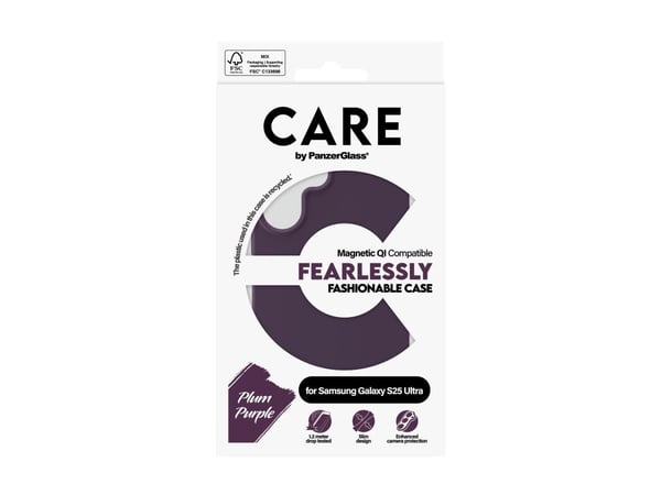 PanzerGlass CARE™ by ® Case Plum Purple w. Qi Compatible Samsung Galaxy S25 Ultra, Suojus, Samsung, Samsung - Galaxy S25 Ultra, Purppura