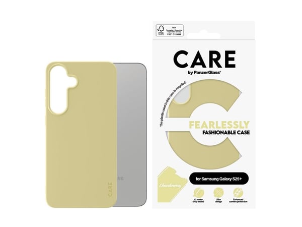 CARE by PanzerGlass - Bakdeksel til mobiltelefon - termoplastisk polyuretan (TPU) - chardonnay - for Samsung Galaxy S25+