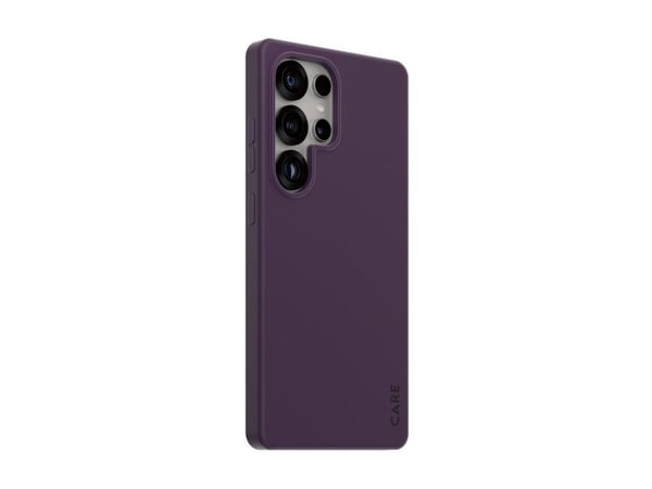 CARE by PanzerGlass - Bakdeksel til mobiltelefon - polykarbonat, mikrofiber, silikon - plommelilla - for Samsung Galaxy S25
