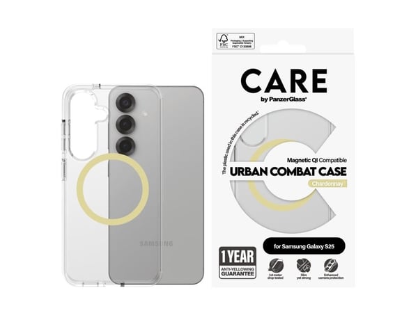 CARE by PanzerGlass Urban Combat - Baksidedeksel for mobiltelefon - polykarbonat, termoplast-polyuretan (TPU) - for Samsung Galaxy S25