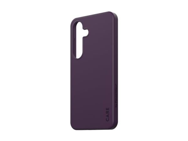 CARE by PanzerGlass - Bakdeksel til mobiltelefon - Qi - 100 % resirkulert polykarbonat - plomme lilla - for Samsung Galaxy S25